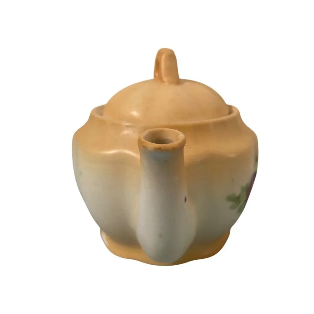 Antique Hand Painted Czechoslovak Mini Teapot